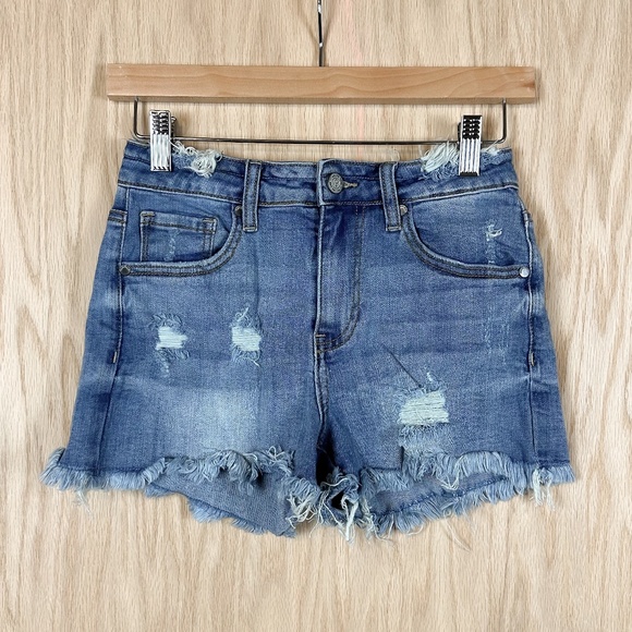 Insane Gene Distressed Deni Shorts - Picture 1 of 9